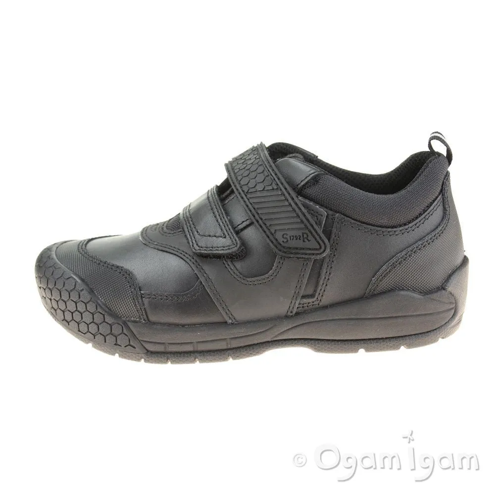 Start-rite Strike Boys Black School Shoe