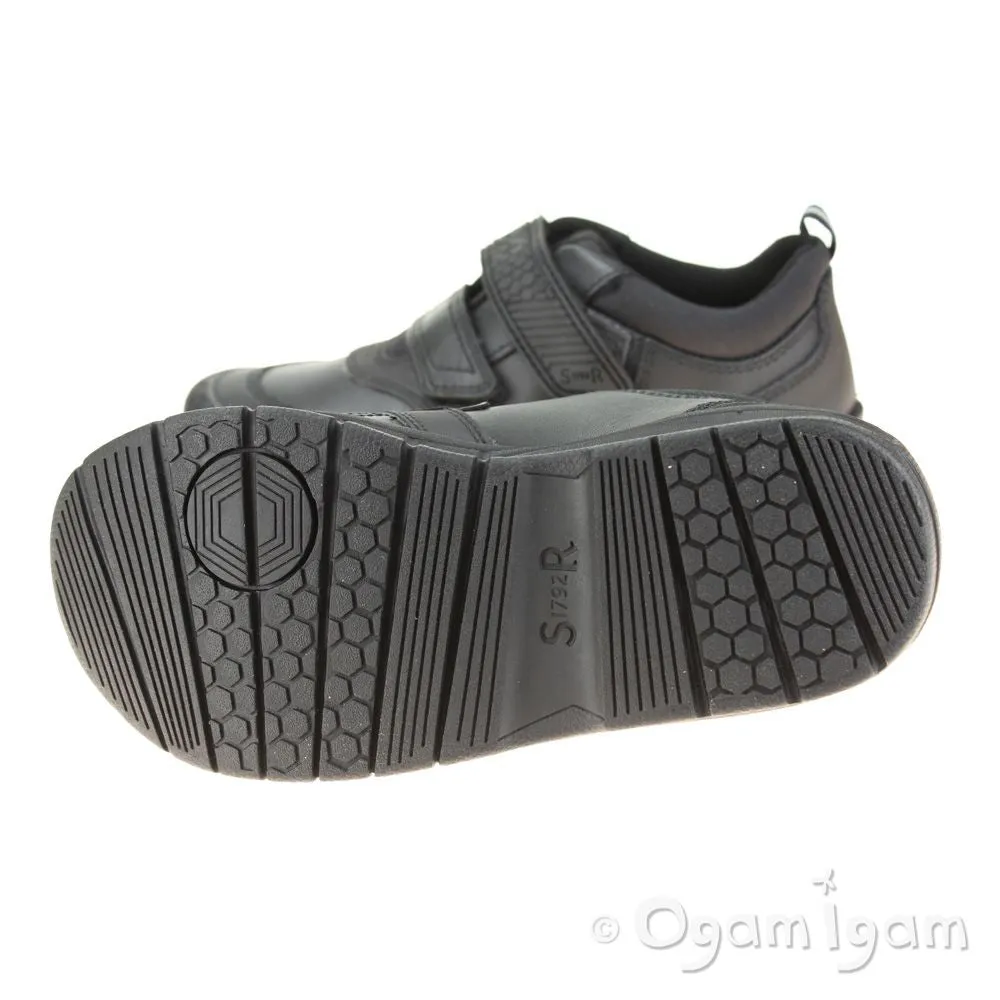 Start-rite Strike Boys Black School Shoe