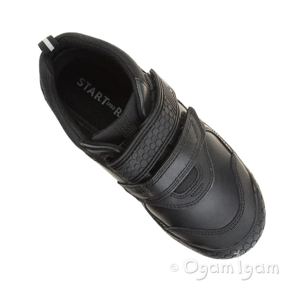 Start-rite Strike Boys Black School Shoe