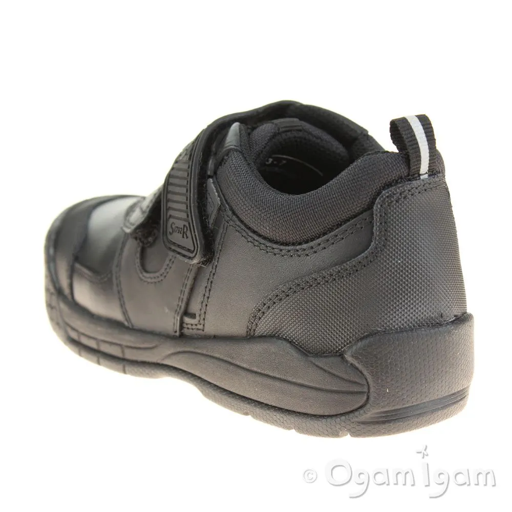 Start-rite Strike Boys Black School Shoe