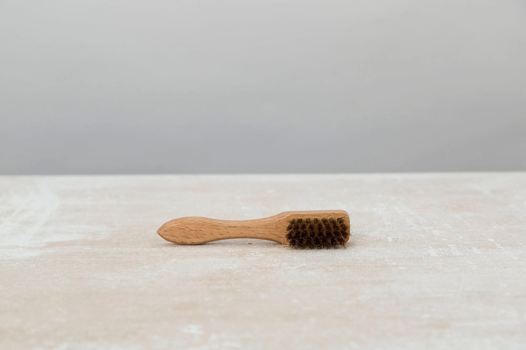 Suede Shoe Brush - Brass