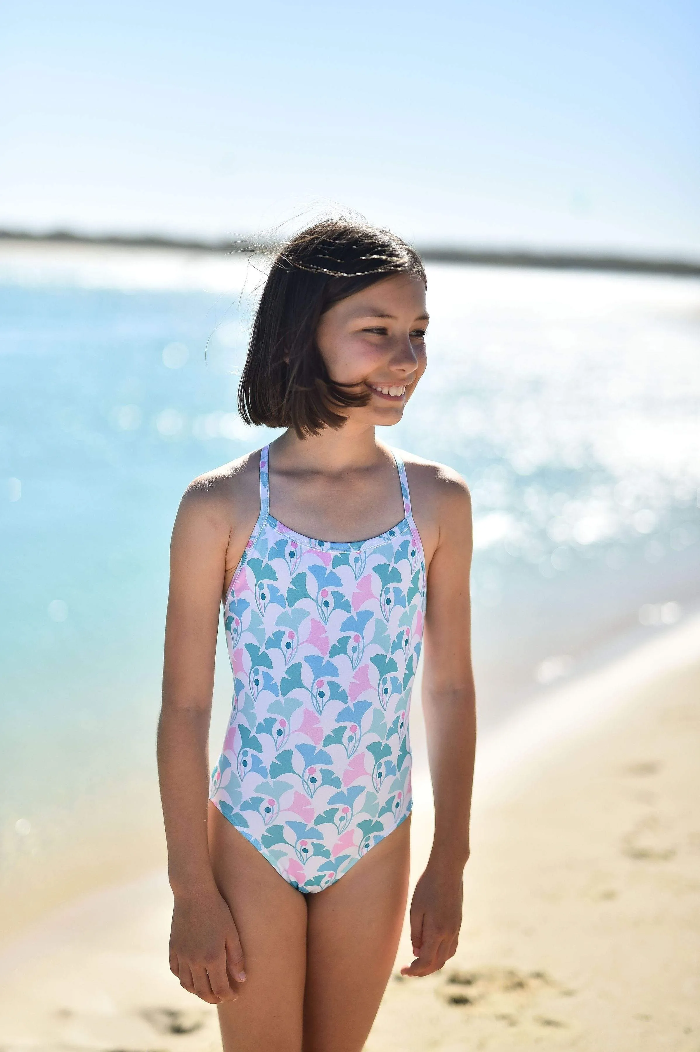 Summer Gingko Racerback Swimsuit