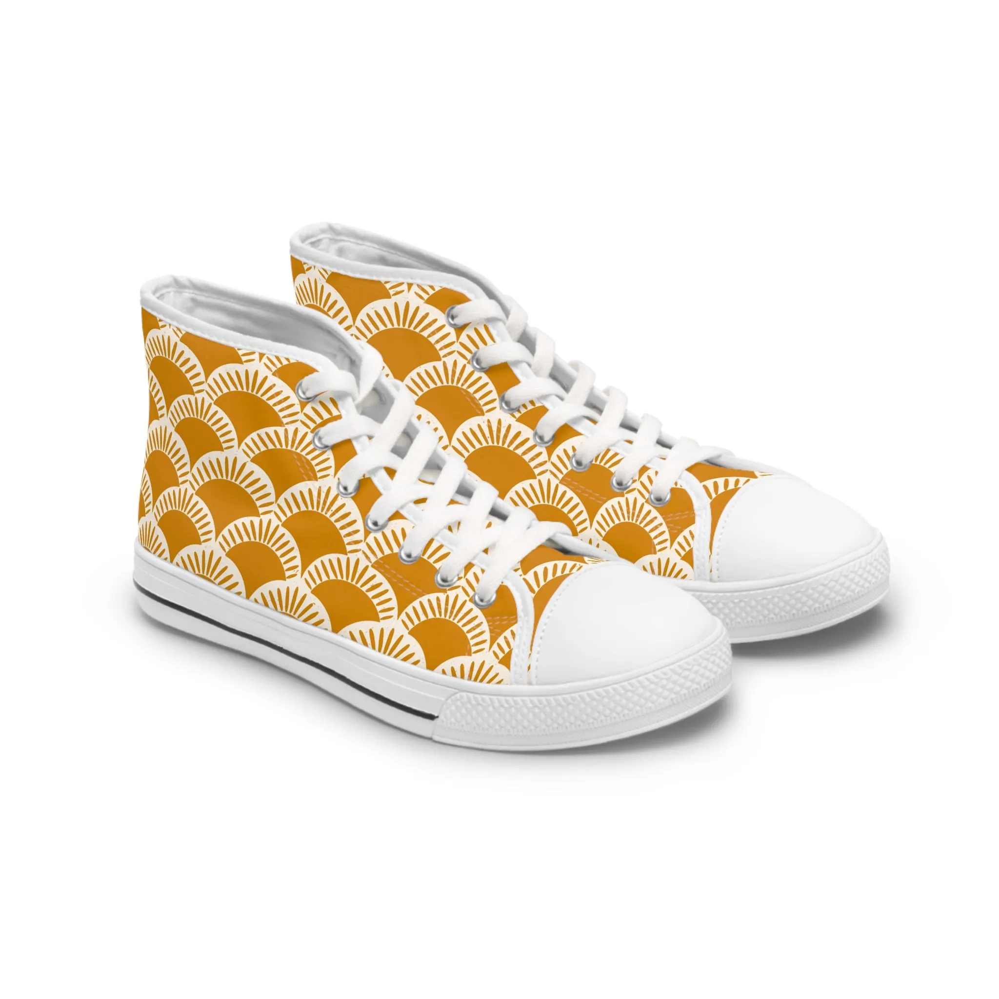 Sunny Pattern Women's High Top Sneakers