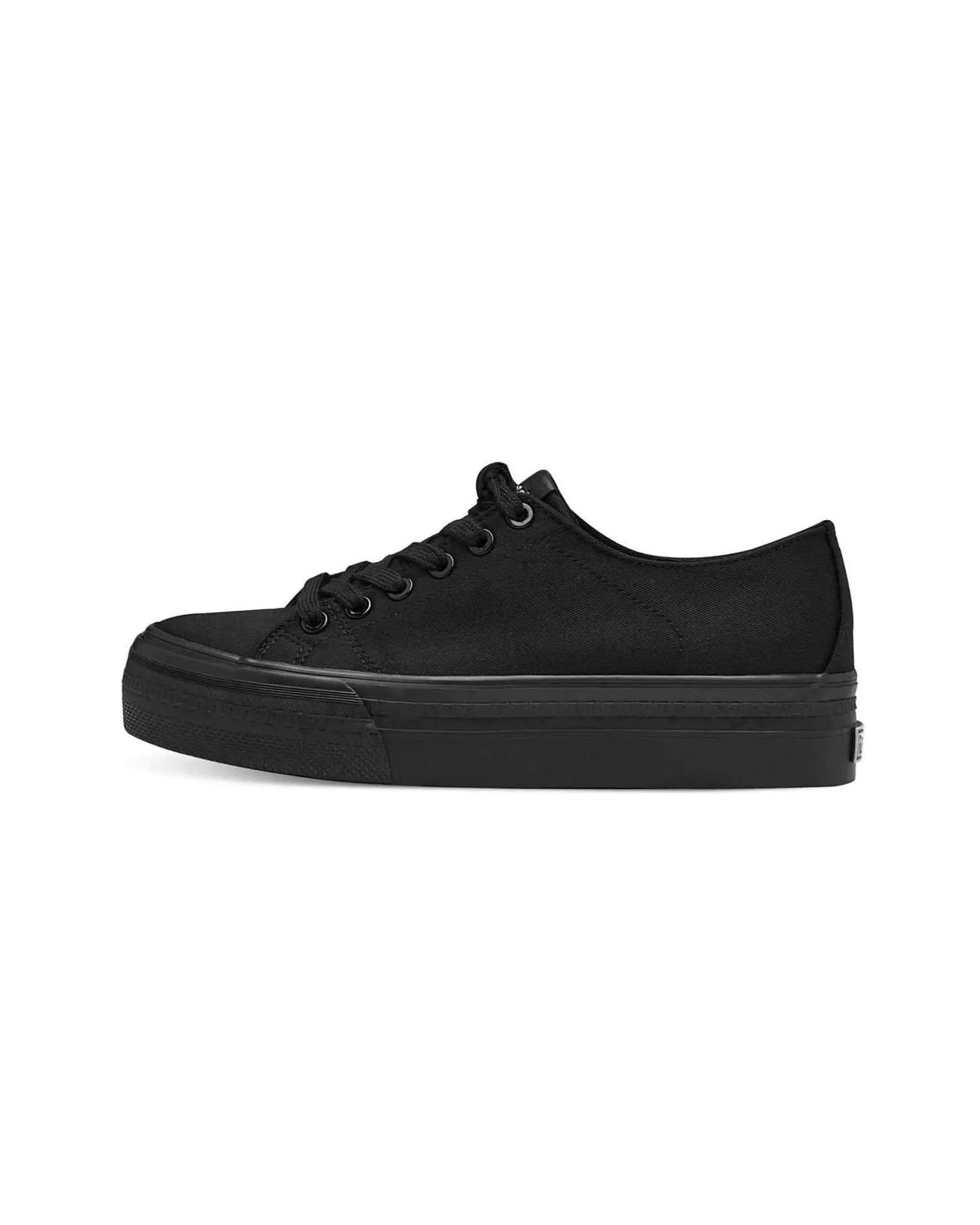 SVART TAMARIS SNEAKERS CANVAS