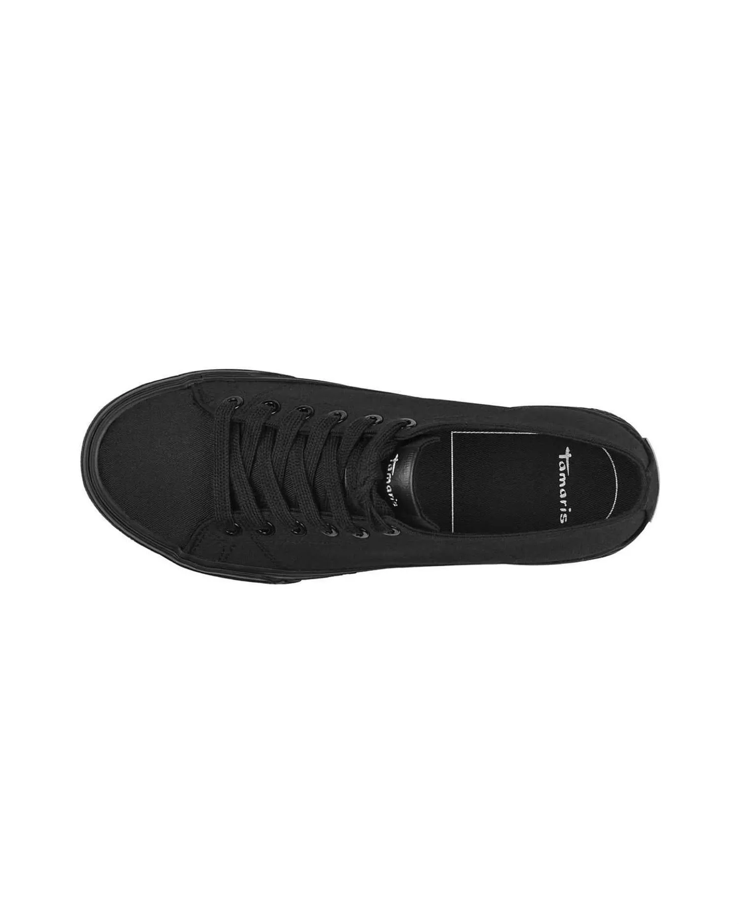 SVART TAMARIS SNEAKERS CANVAS