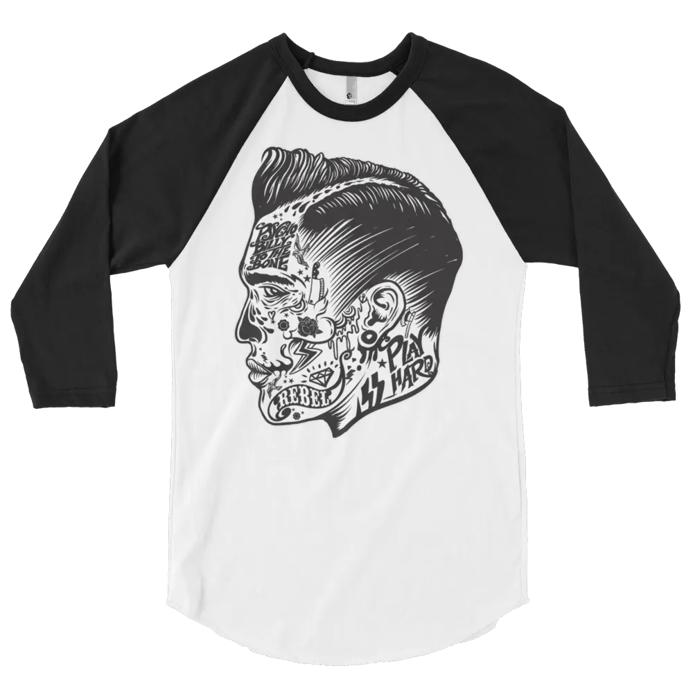 TATTOO FACE RAGLAN TSHIRT