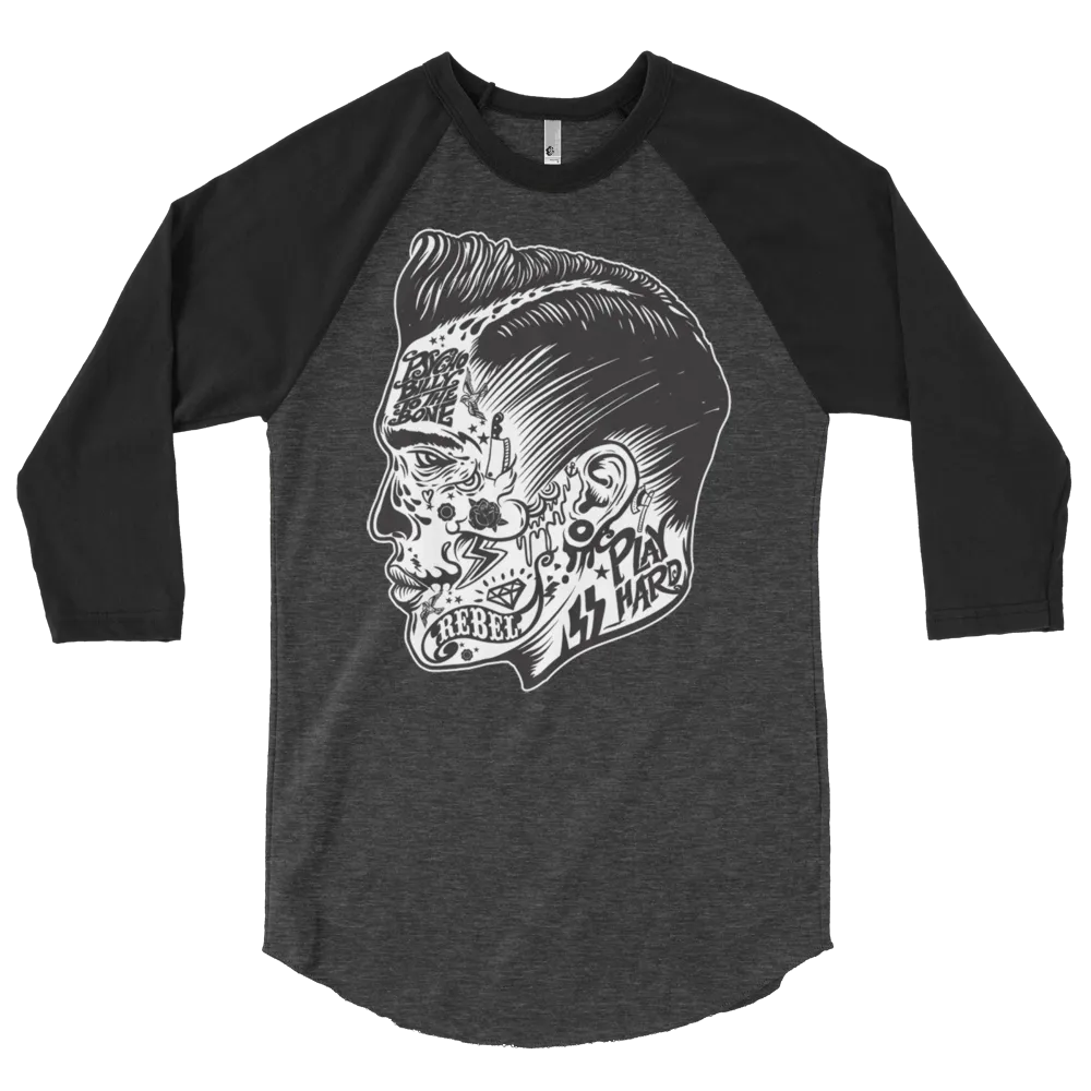 TATTOO FACE RAGLAN TSHIRT