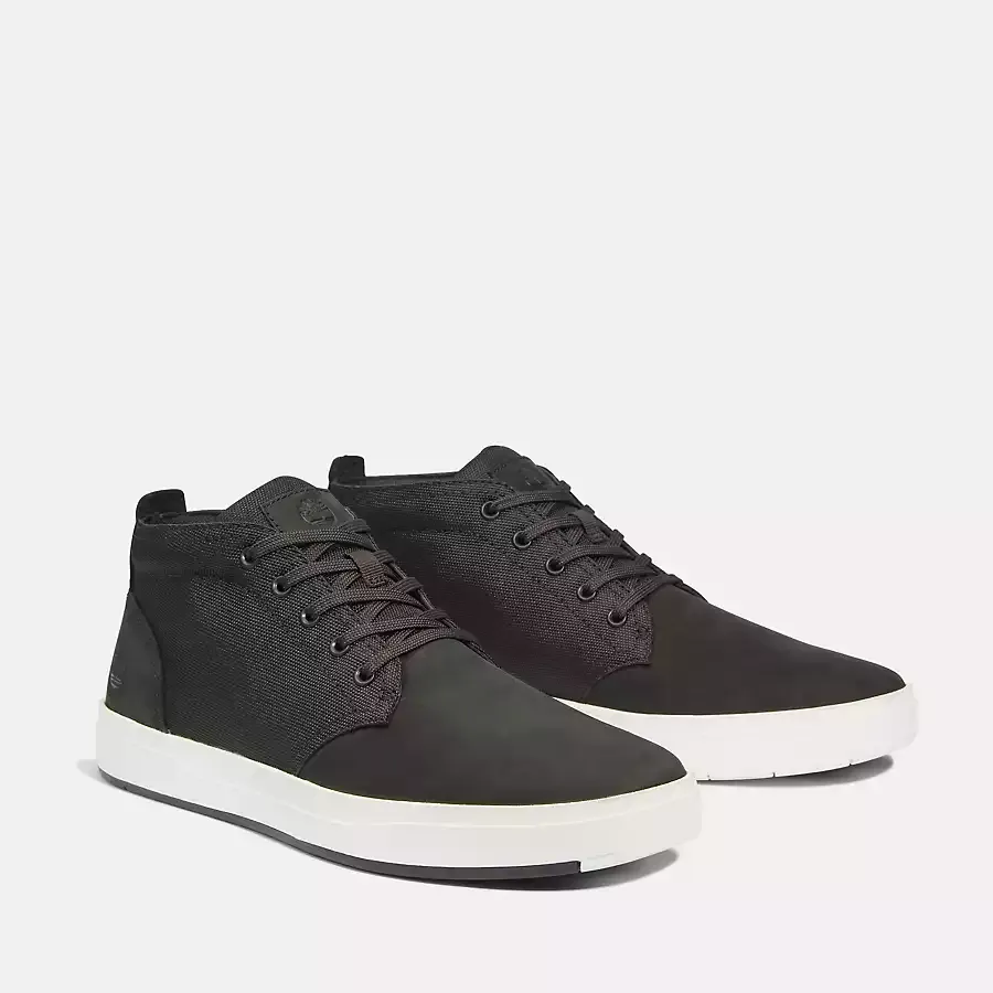 Timberland Men's Davis Square Chukka Shoes - Black Nubuck