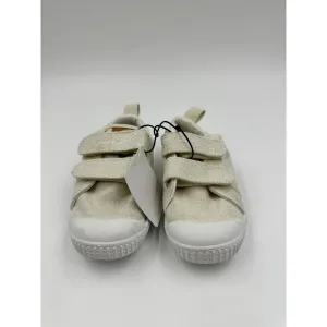 Toddler/Small Kid Size 8, Off-White, Canvas Low Top Sneakers