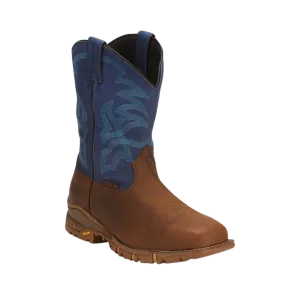 Tony Lama Men's Blue Steel Toe Waterproof Work Boots