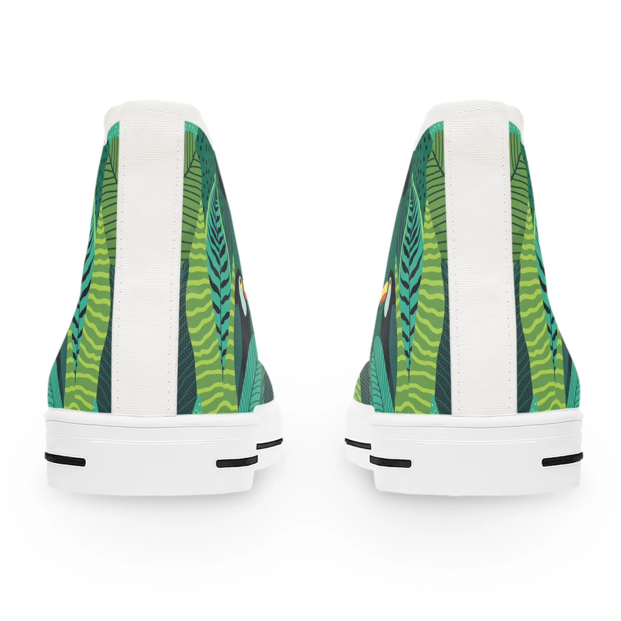 Tropical Leaves Toucan Women's High Top Sneakers