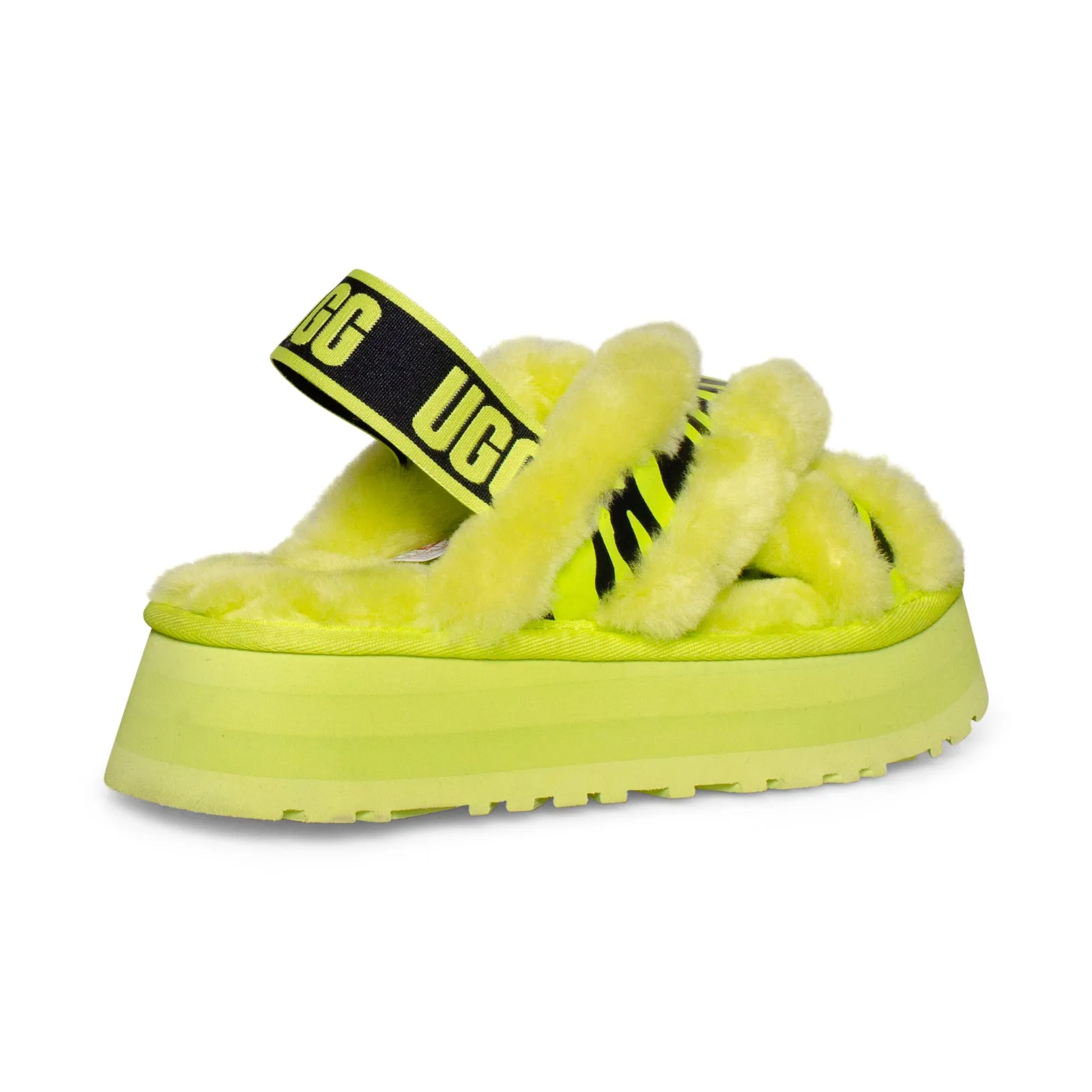 UGG Disco Cross Animalia Lime Slides - Women's