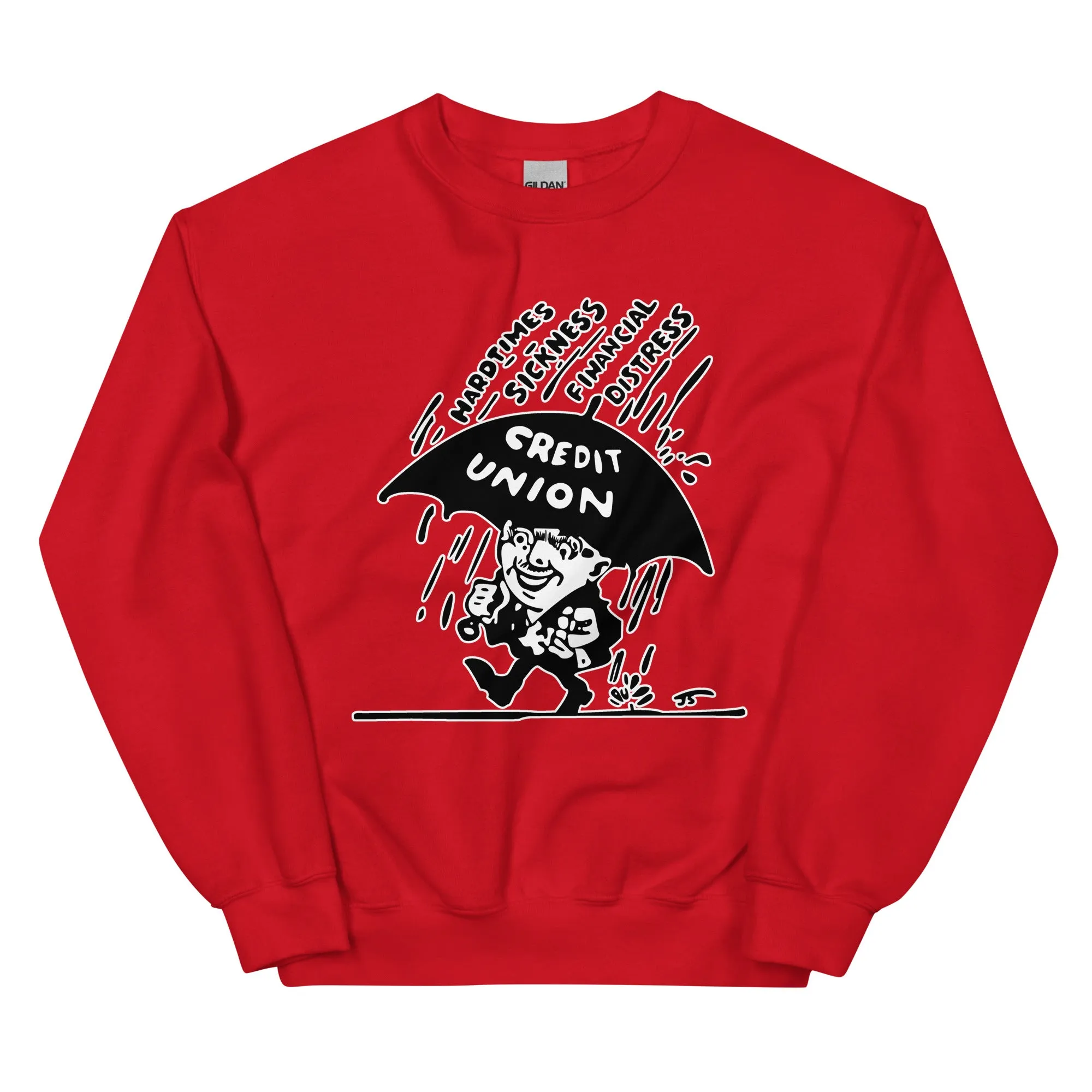 Umbrella Man Crewneck Sweatshirt (white outline) Full Logo