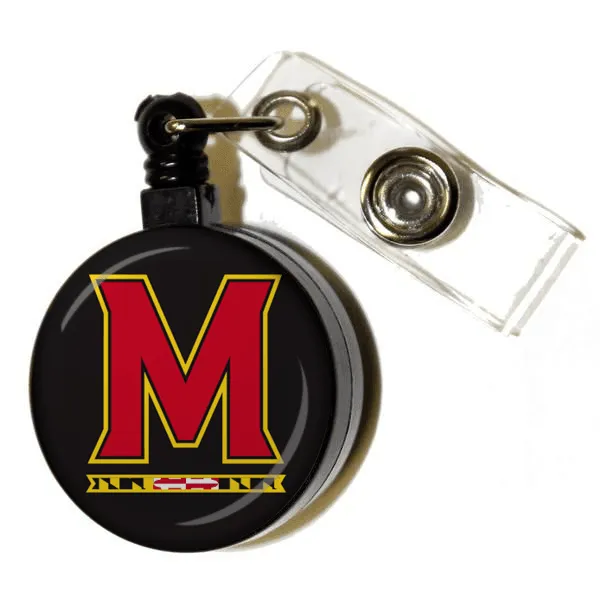 UMD "M" Logo (Black) / Retractable Badge Holder