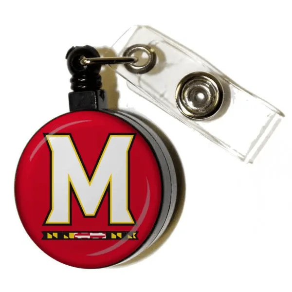 UMD "M" Logo (Red) / Retractable Badge Holder