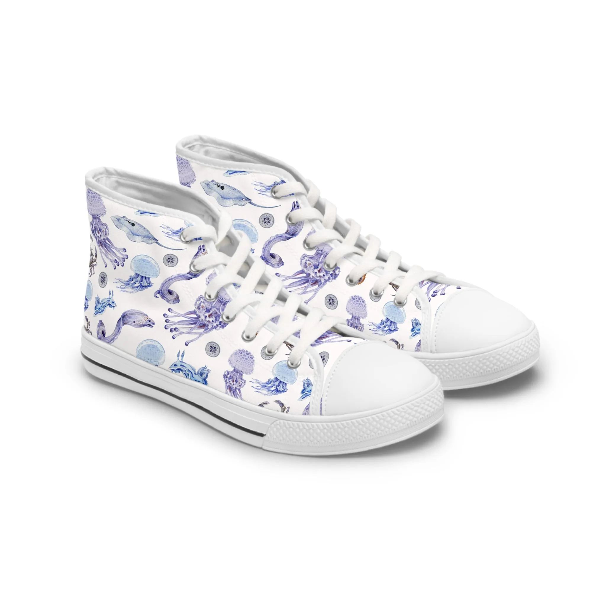 Underwater Sea Creature Jellyfish Women's High Top Sneakers