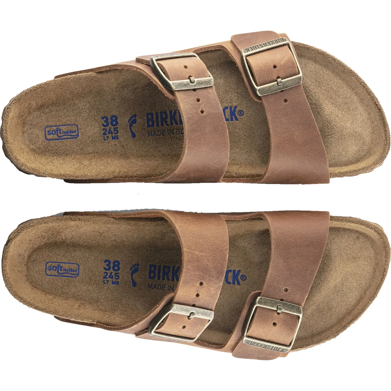 Unisex Birkenstock Arizona Cognac Oiled Leather