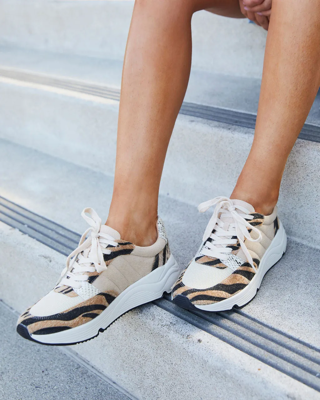 Veda Zebra Print Sneakers