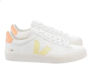 VEJA Campo chromefree leather white sun peach women