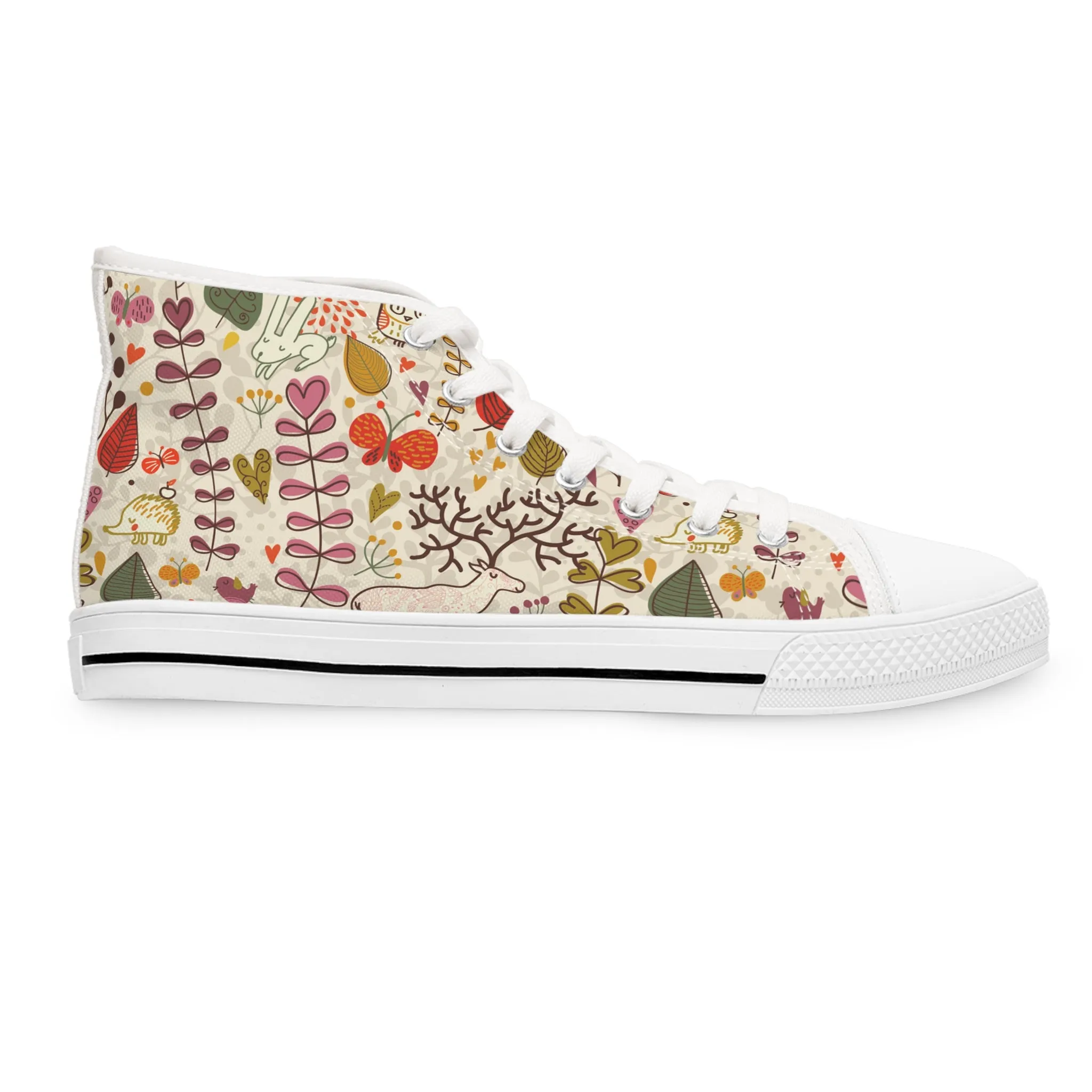 Vintage Forest Women's High Top Sneakers