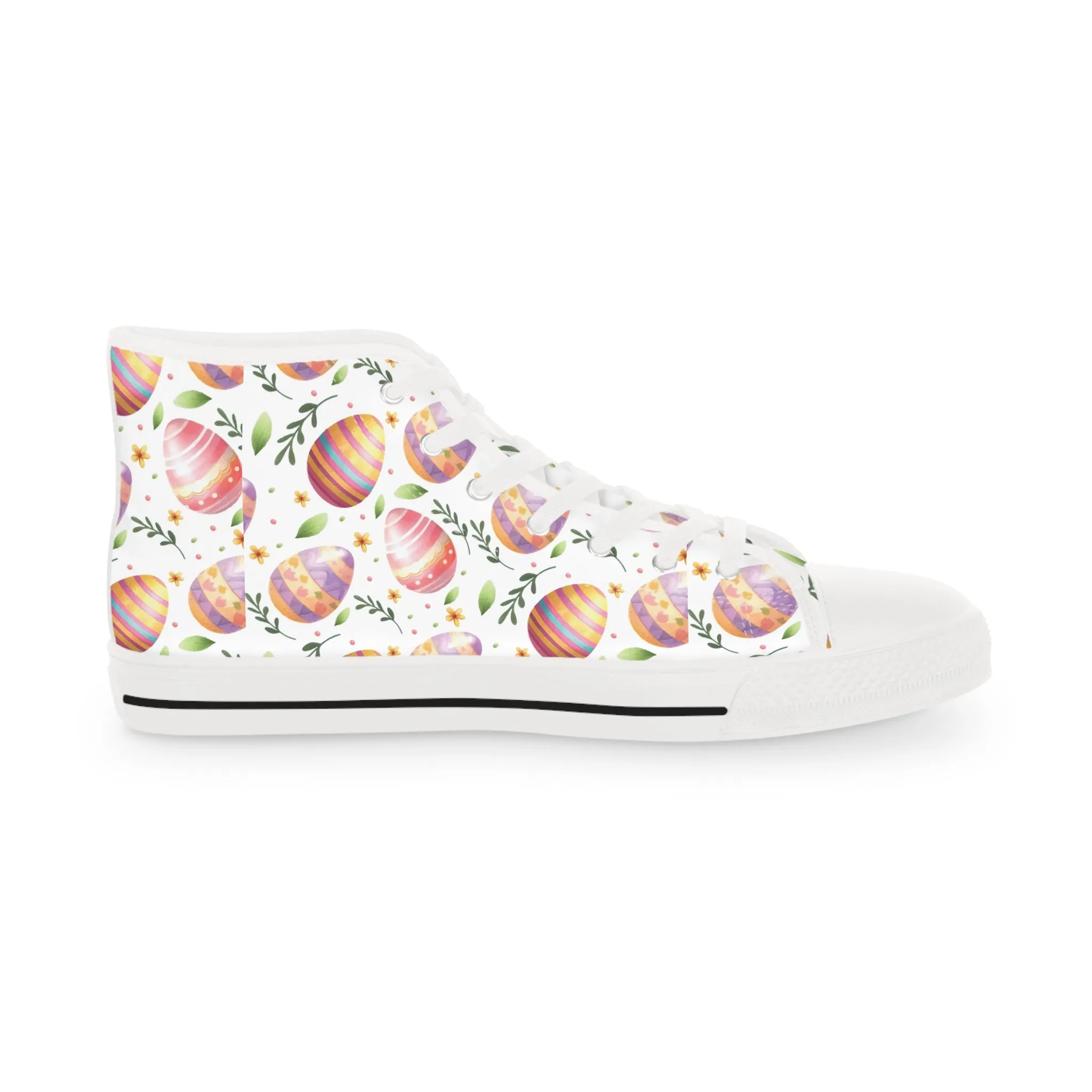 Watercolor Easter Eggs Men's High Top Sneakers