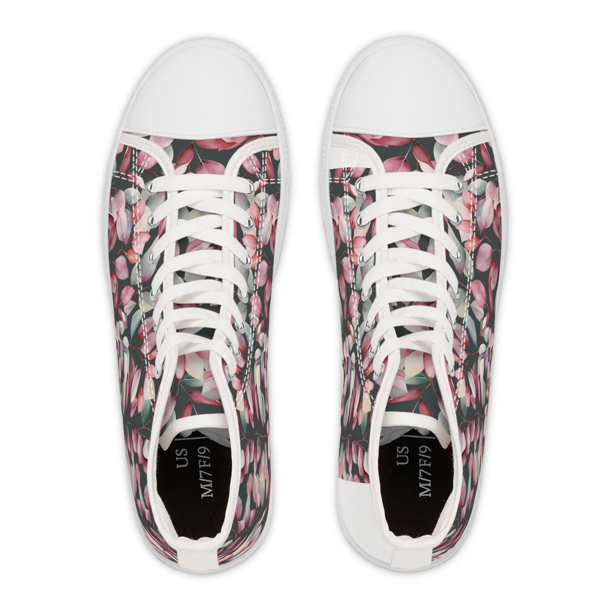 Watercolor Eucalyptus Women's High Top Sneakers