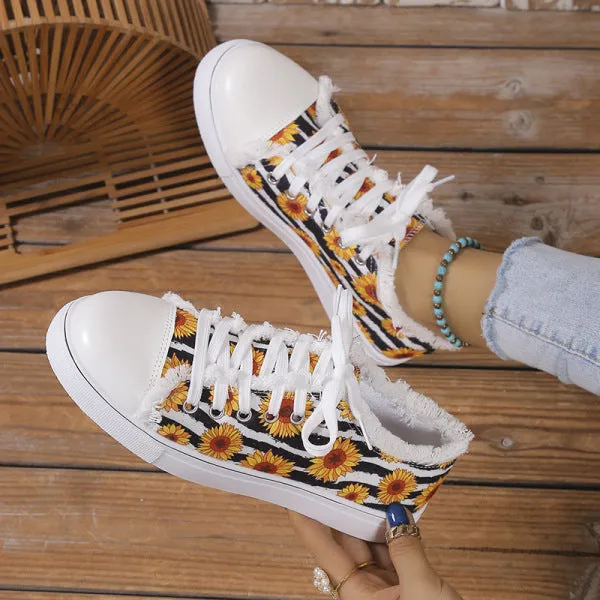 Wenkouban - Halloween Yellow Casual Daily Patchwork Printing Round Comfortable Shoes