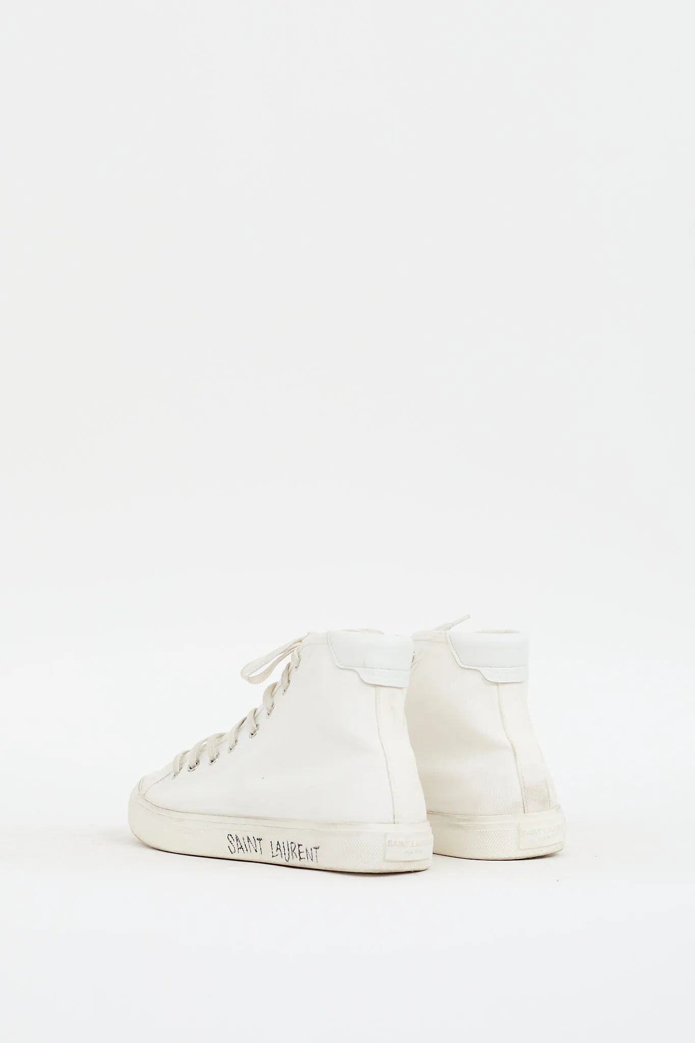 White Canvas Malibu High Top Sneaker