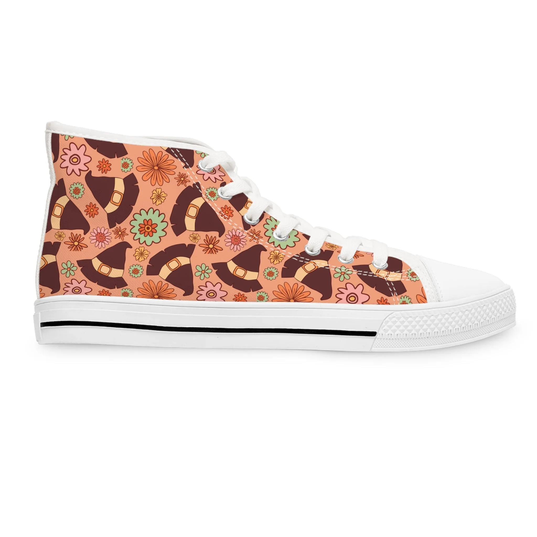 Witch Hats and Flowers Women's High Top Sneakers