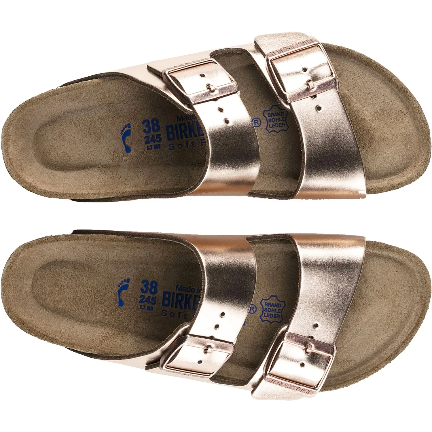 Women's Birkenstock Arizona Soft Footbed Copper Leather