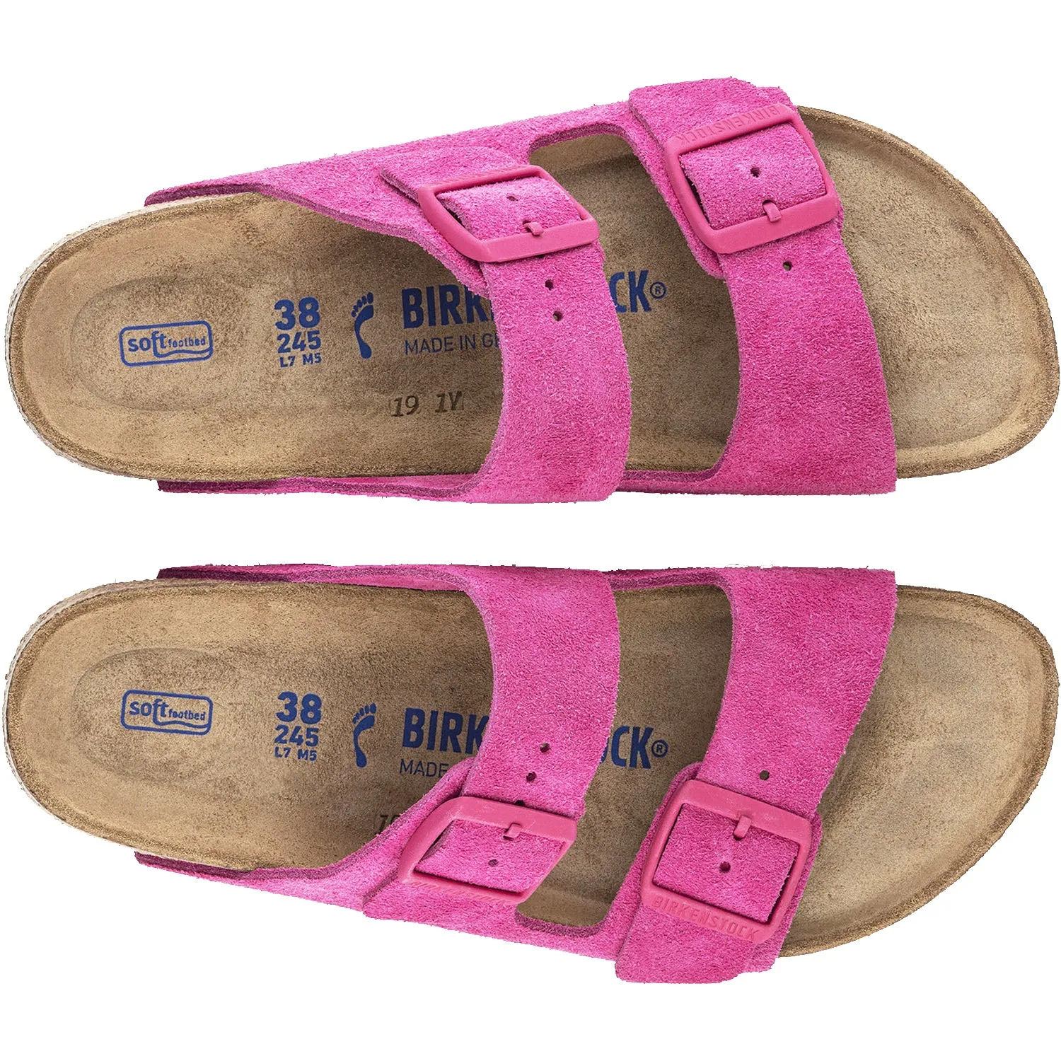 Women's Birkenstock Arizona Soft Footbed Fuchsia Tulip Suede