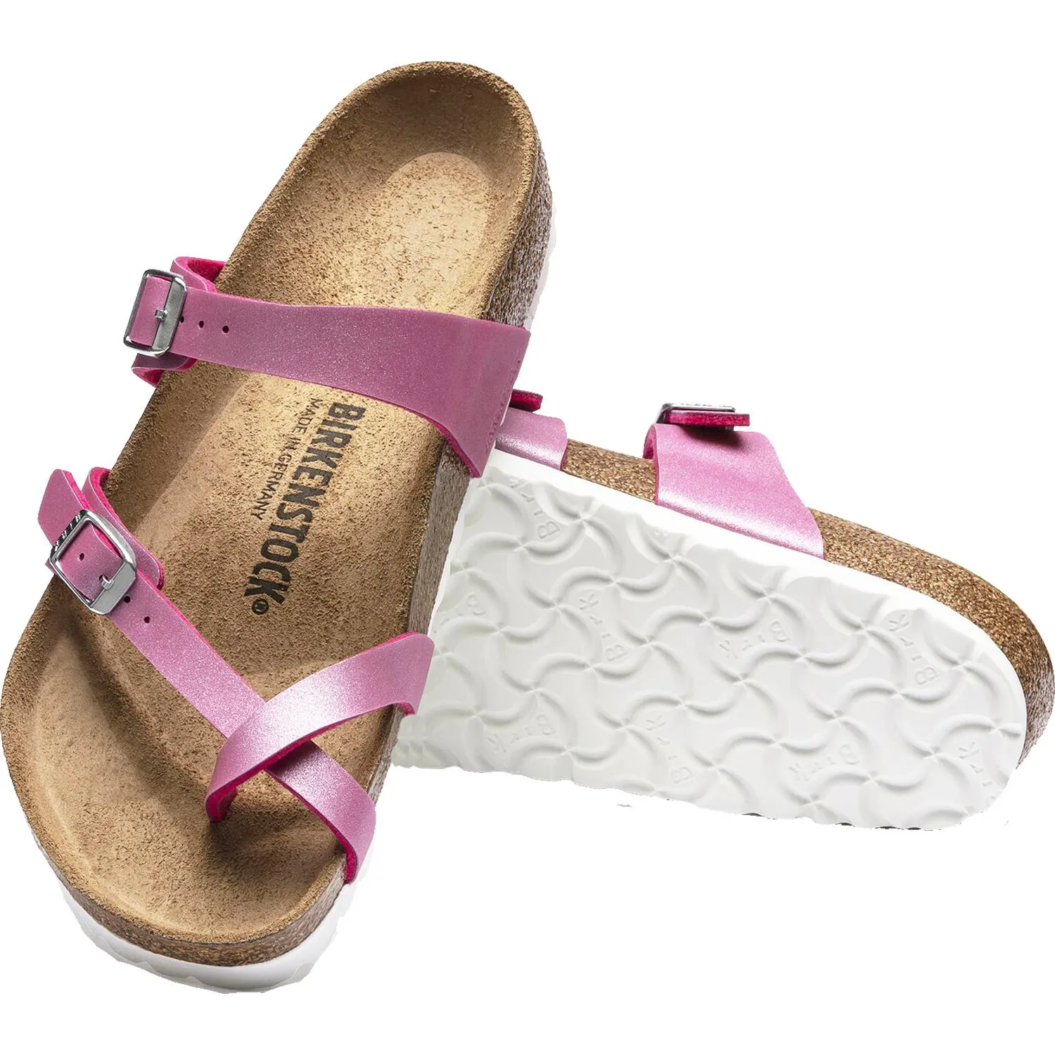 Women's Birkenstock Mayari Icy Metallic Fuchsia Tulip Birko-Flor