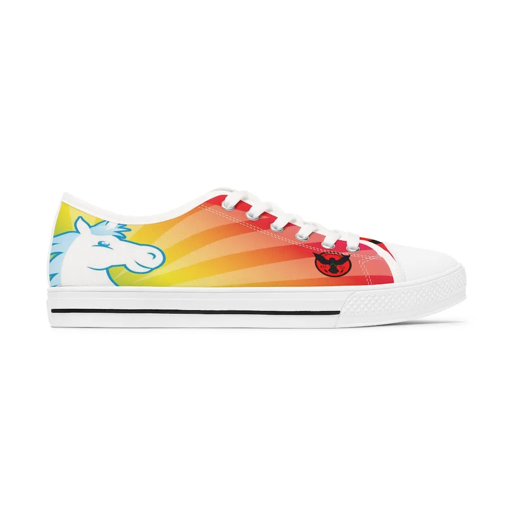 Women's Crowgodshi Rainbow Unicorn Low Top Sneakers