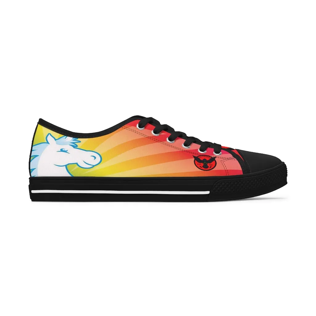 Women's Crowgodshi Rainbow Unicorn Low Top Sneakers