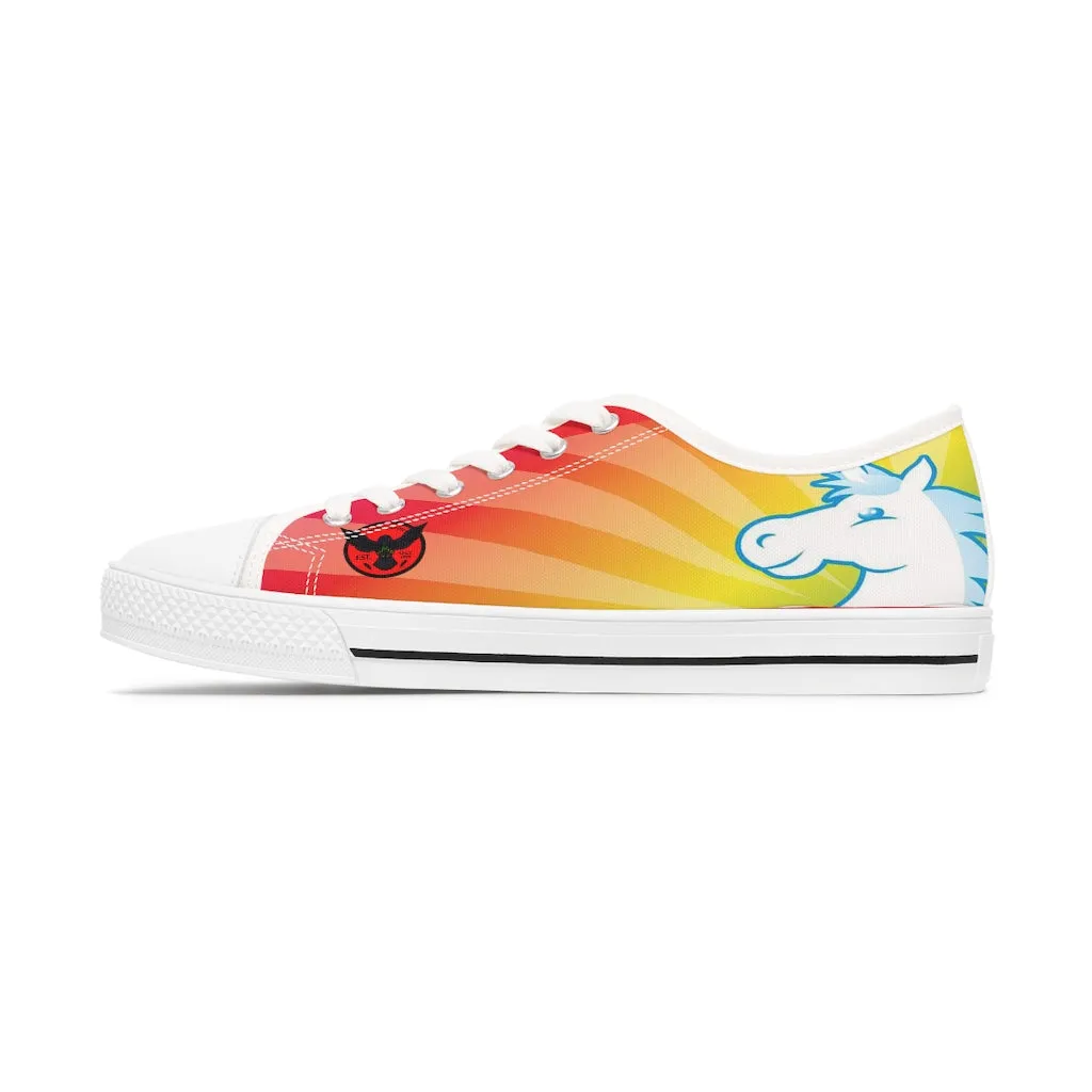 Women's Crowgodshi Rainbow Unicorn Low Top Sneakers