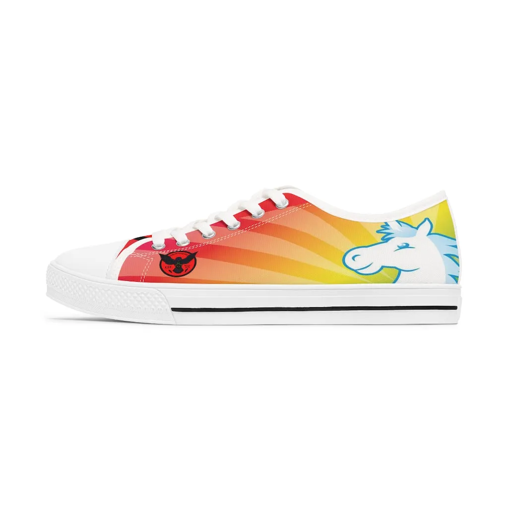 Women's Crowgodshi Rainbow Unicorn Low Top Sneakers