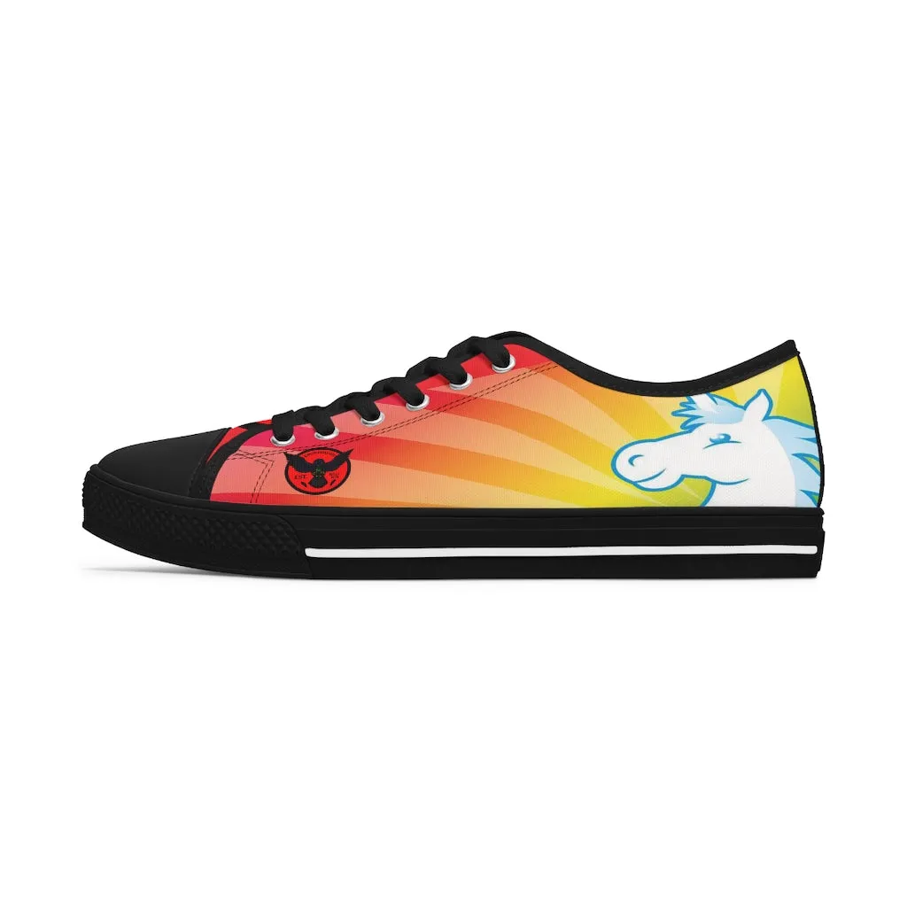 Women's Crowgodshi Rainbow Unicorn Low Top Sneakers