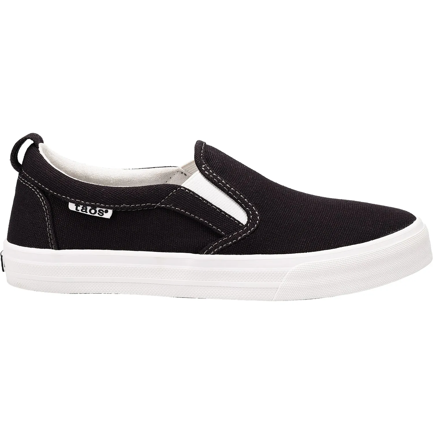 Women's Taos Rubber Soul Black/White Canvas