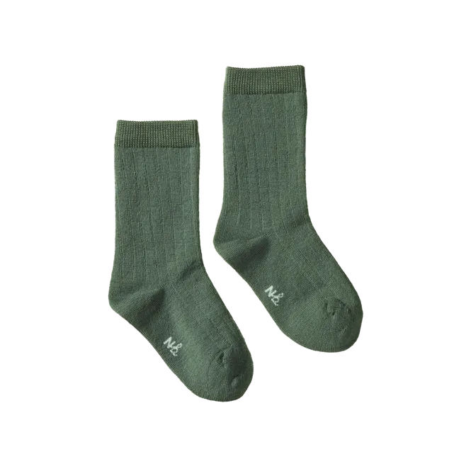 Wool Rib Socks VARIOUS COLOURS