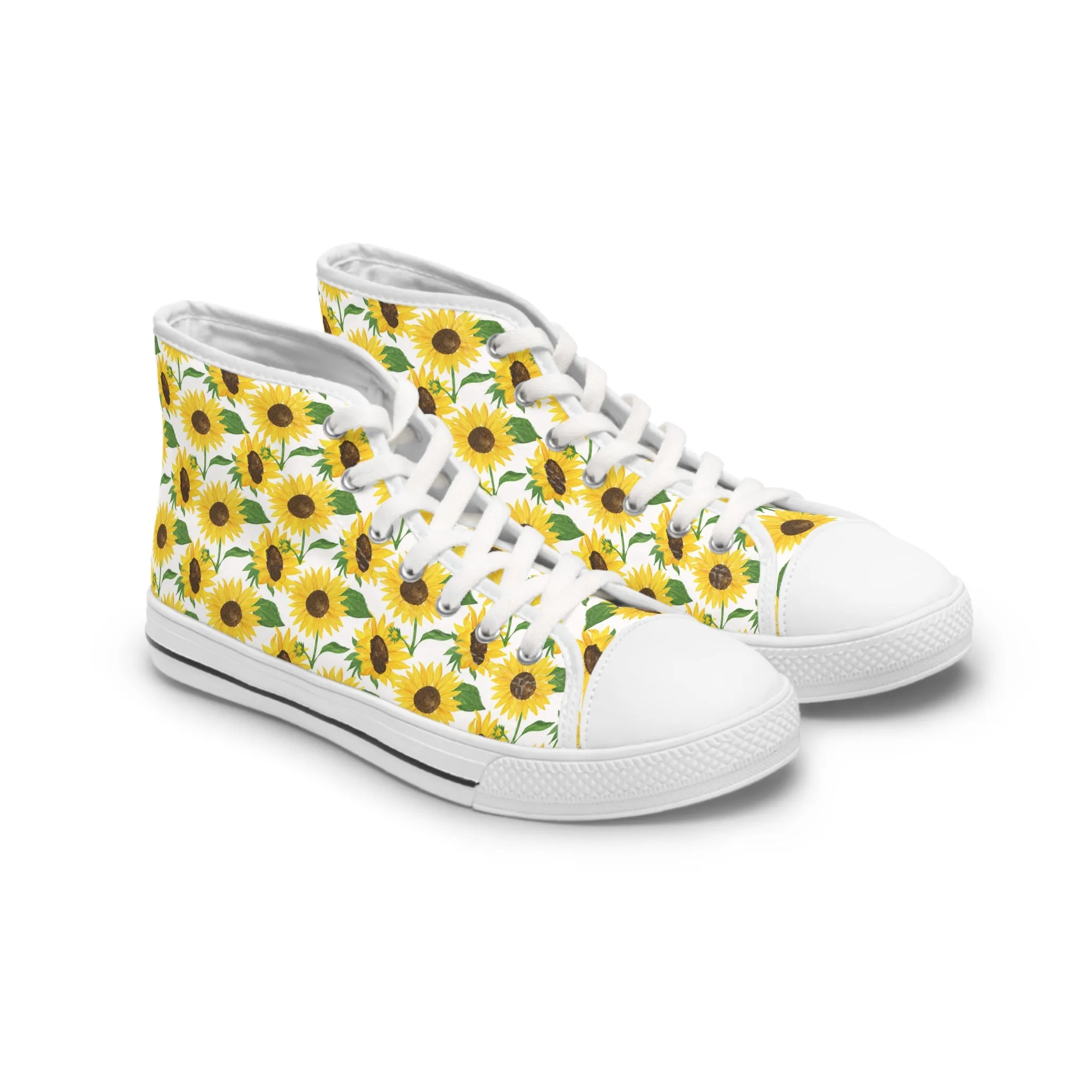 Yellow Sunflowers Women's High Top Sneakers