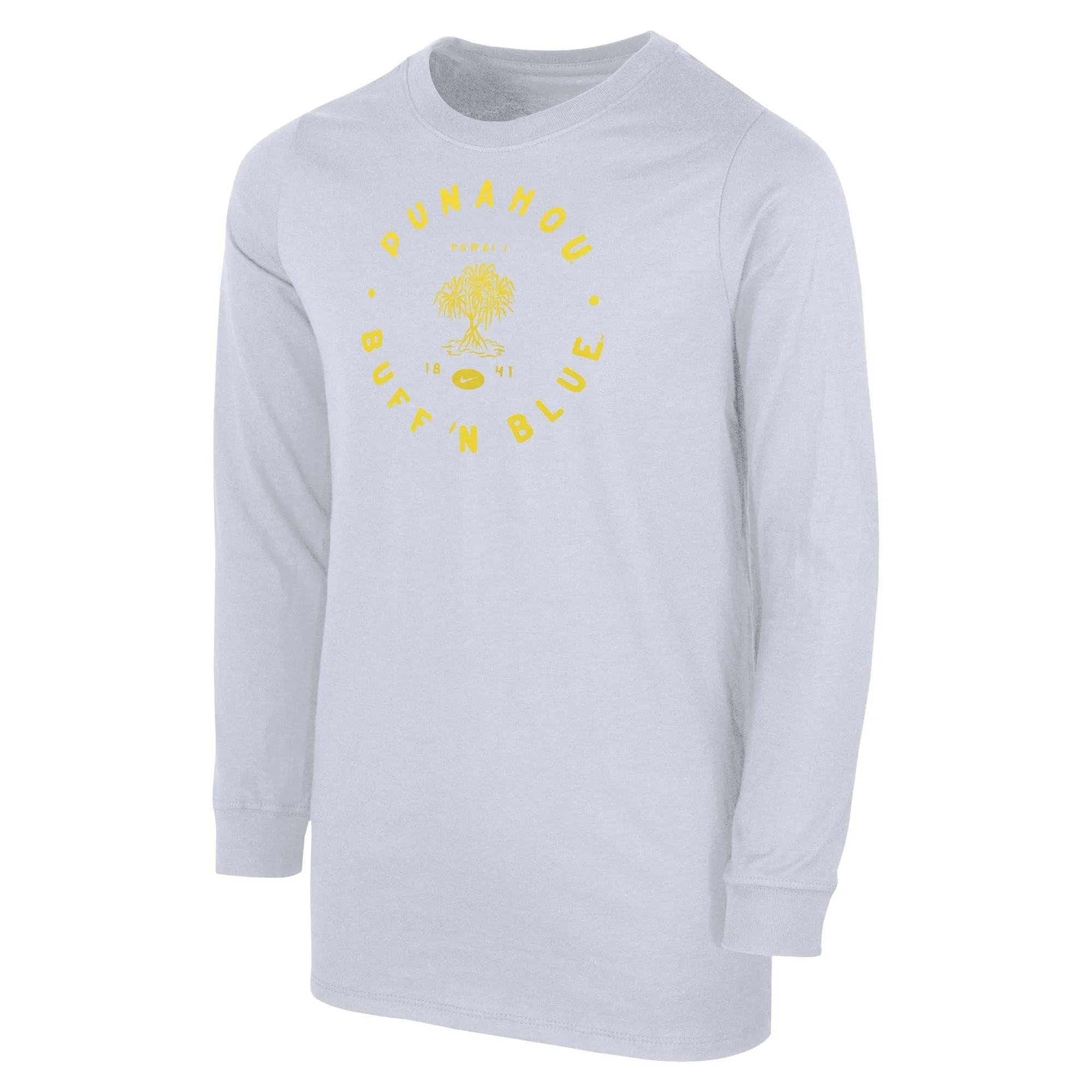 Youth White Cyclone Cotton L/S Tee