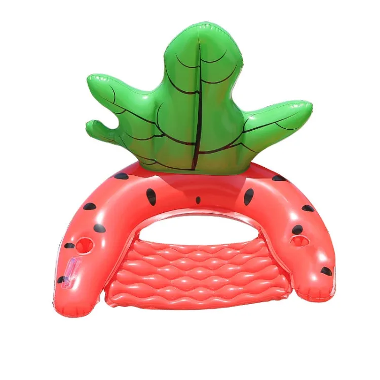 ZY-156 Water Inflatable Watermelon Floating Row with Backrest(Watermelon Red)